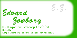 edvard zombory business card